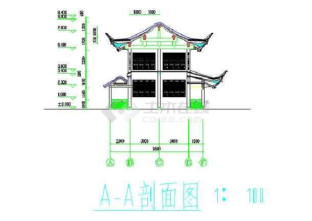 某古建沧浪亭详细建筑设计施工图纸