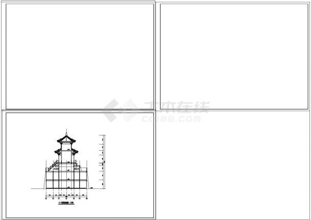 某地公园古建筑设计cad施工图