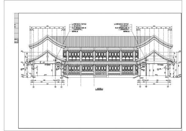 某地区二层古建筑四合院设计施工图