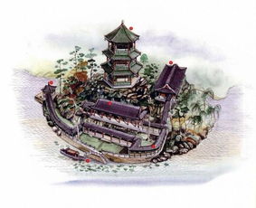 精美的中国古建筑手绘图,叹为观止