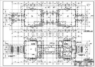 某地2层框架结构服务中心 一段 建筑设计施工图