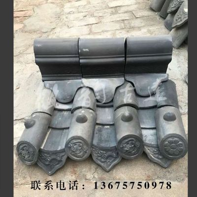 绍兴批发仿古小青瓦 滴水瓦 围墙瓦 筒瓦 勾头 各种粘土瓦