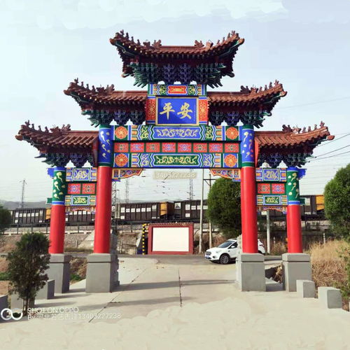 河北牌楼厂家 河北水泥牌楼 河北古建牌楼施工 双层仿古牌楼